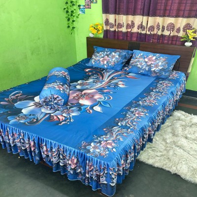 3D কুচি বিছানা চাদর