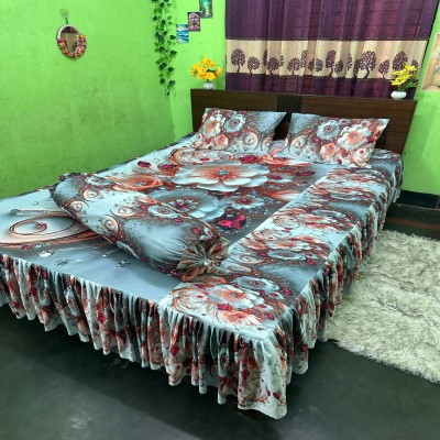 3D কুচি বিছানা চাদর