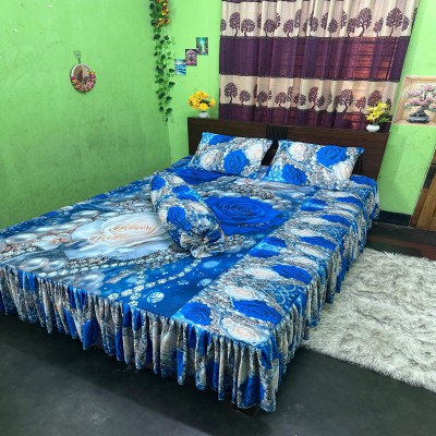 3D কুচি বিছানা চাদর