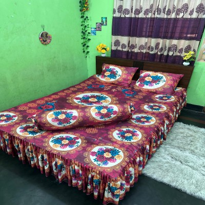 3D কুচি বিছানা চাদর