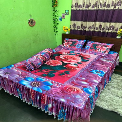 3D কুচি বিছানা চাদর