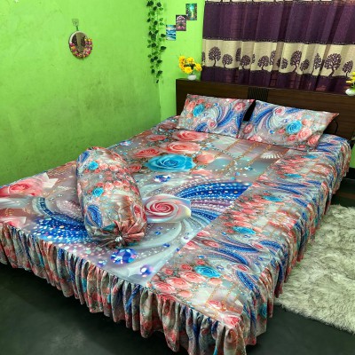 3D কুচি বিছানা চাদর