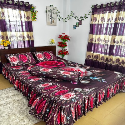 3D কুচি বিছানা চাদর