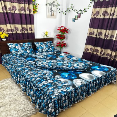 3D কুচি বিছানা চাদর