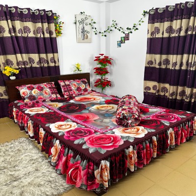 3D কুচি বিছানা চাদর