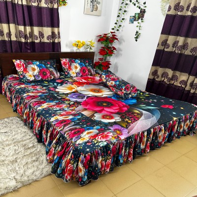 3D কুচি বিছানা চাদর